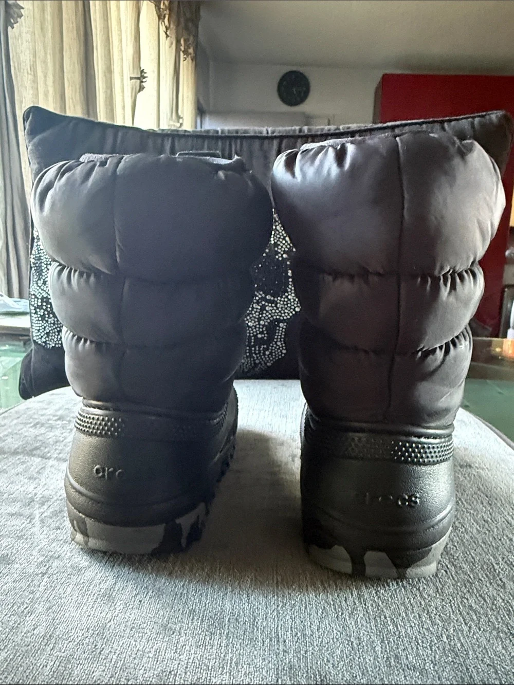 CROCS Black Puffer Clog Boots